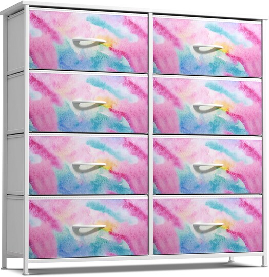Sorbus Extra Wide Dresser Organizer With 8 Drawers - Large Storage Furniture for Bedroom, Hallway, Living Room, Nursery & Closet, Color: Tie dye blue/pink | Michaels Sorbus Extra Wide Dresser Organizer With 8 Drawers - Large Storage Furniture for Bedroom, Hallway, Living Room, Nursery & Closet, Color: Tie dye blue/pink | Michaels